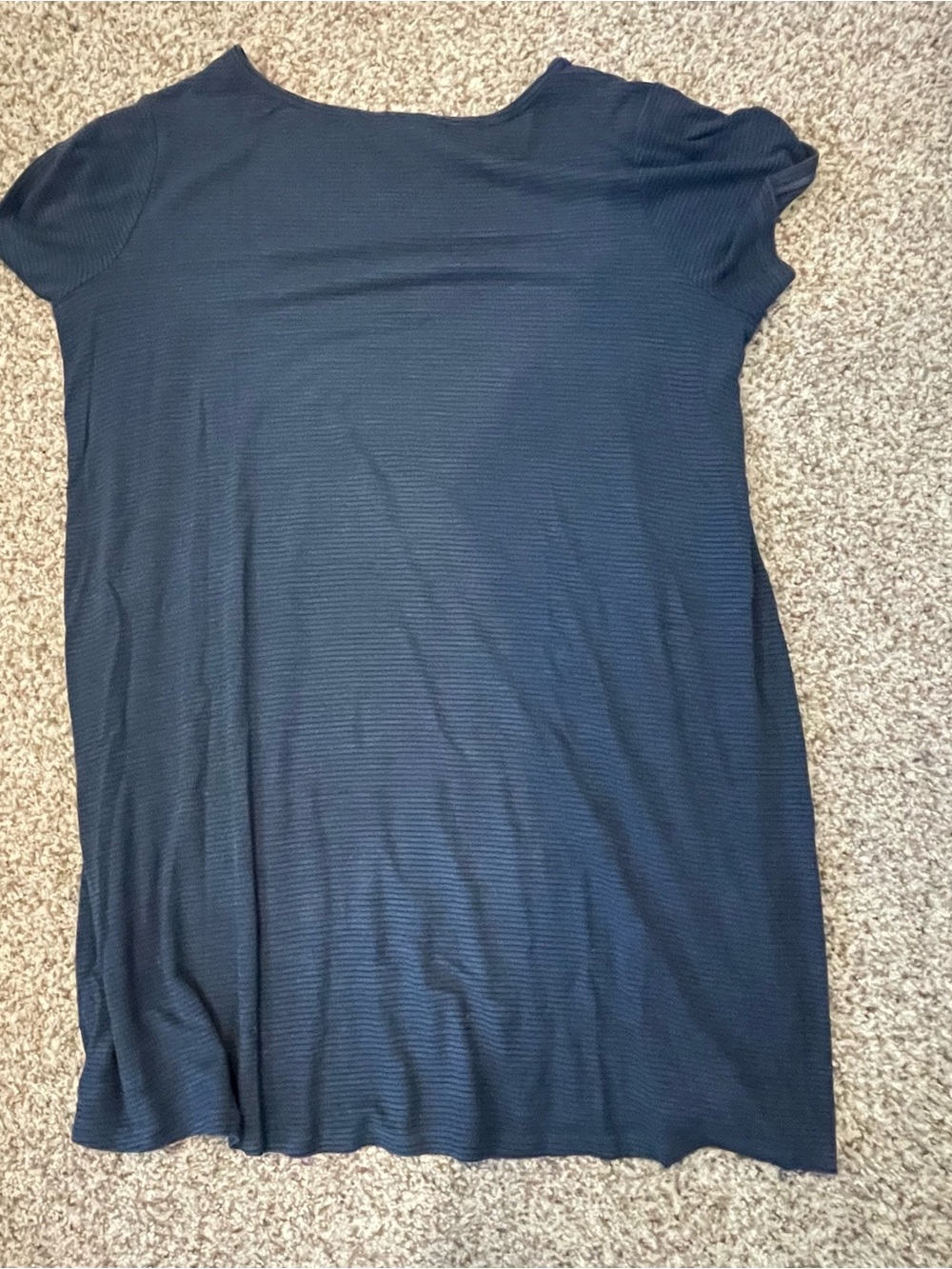 Market & Spruce Women’s Short-Sleeve Ribbed dress in Navy/teal
